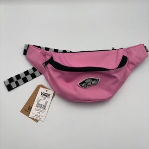 Vans Burma II Fanny Pack Pink Checkered Strap Waist Bag VN0A4C2VUNU NEW